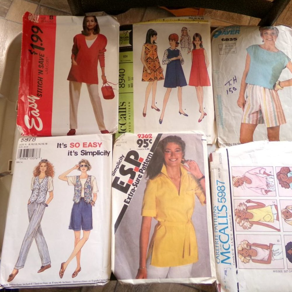 Sewing Pattern Lot OVER 70 patterns! Simplicity Butterick McCalls Burda New Look - Picture 15 of 16